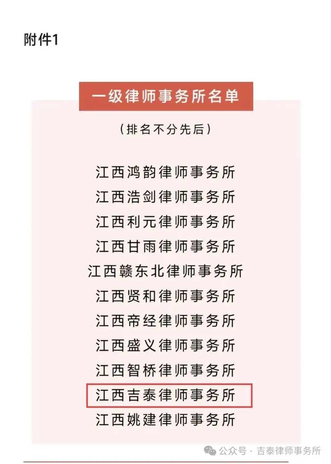 我所获评“一级律师事务所”